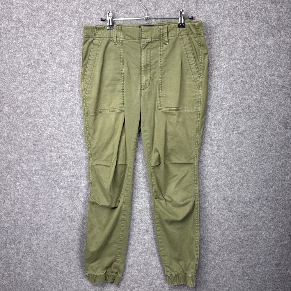 American Eagle Women Olive Green Stretch Cargo Jogger Pants Utility Size 4 Reg